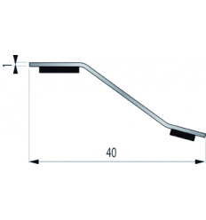 Barre de seuil adhésive multiniveaux - Butyle 40mm