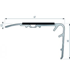 Nez de marche traditionnel en aluminium à viser