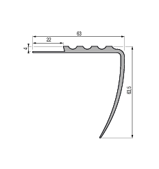 Nez de marche PVC à coller NMBR