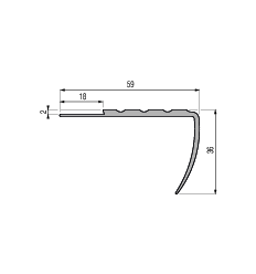 Nez de marche PVC à coller NMC